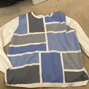 Blue and Grey Block Sweater
